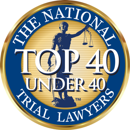 The National Trial Lawyers Top 40 Under 40 badge awarded to Amel Spahija